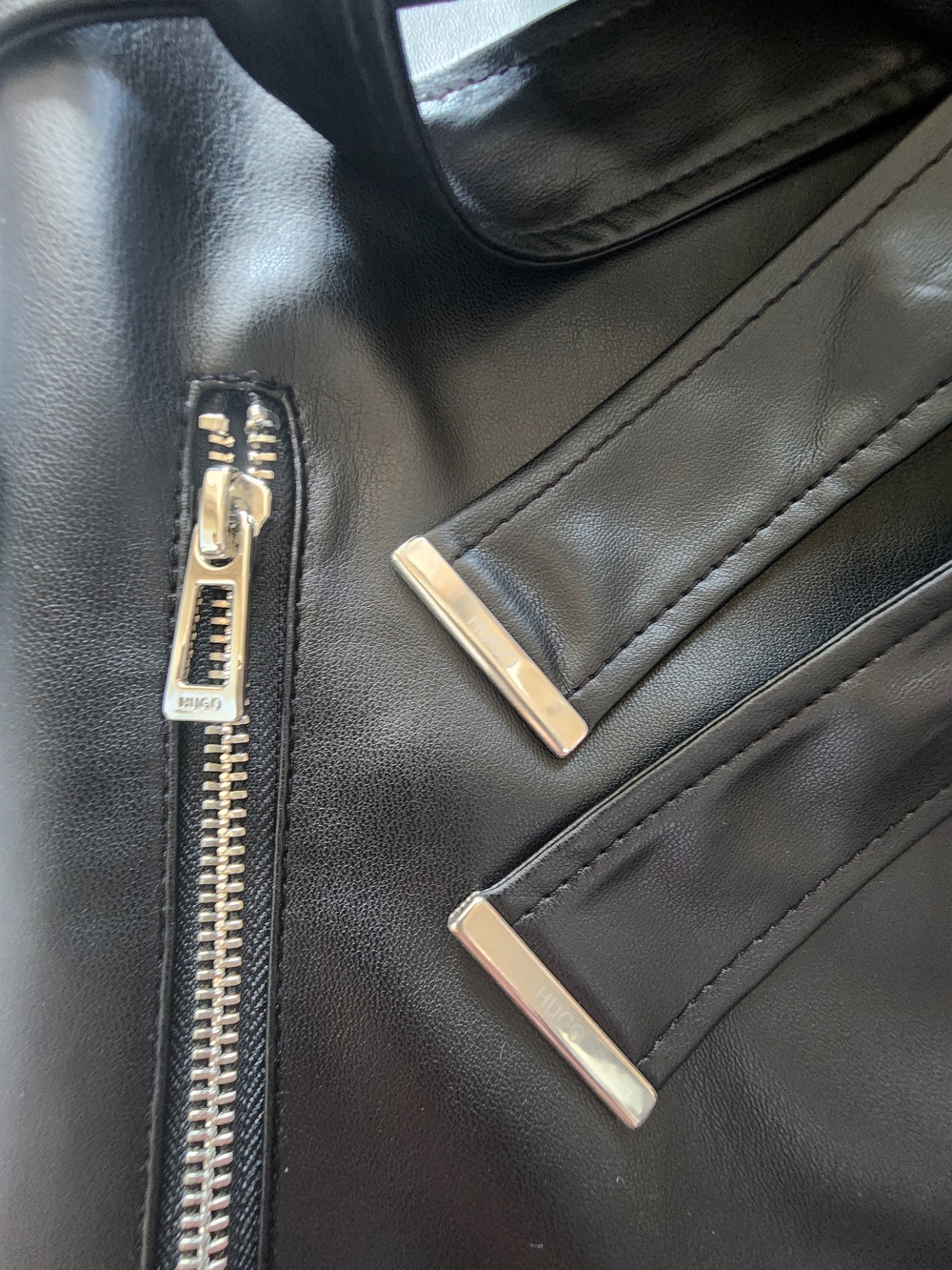 Hugo black leather dress - Picture 3 of 5